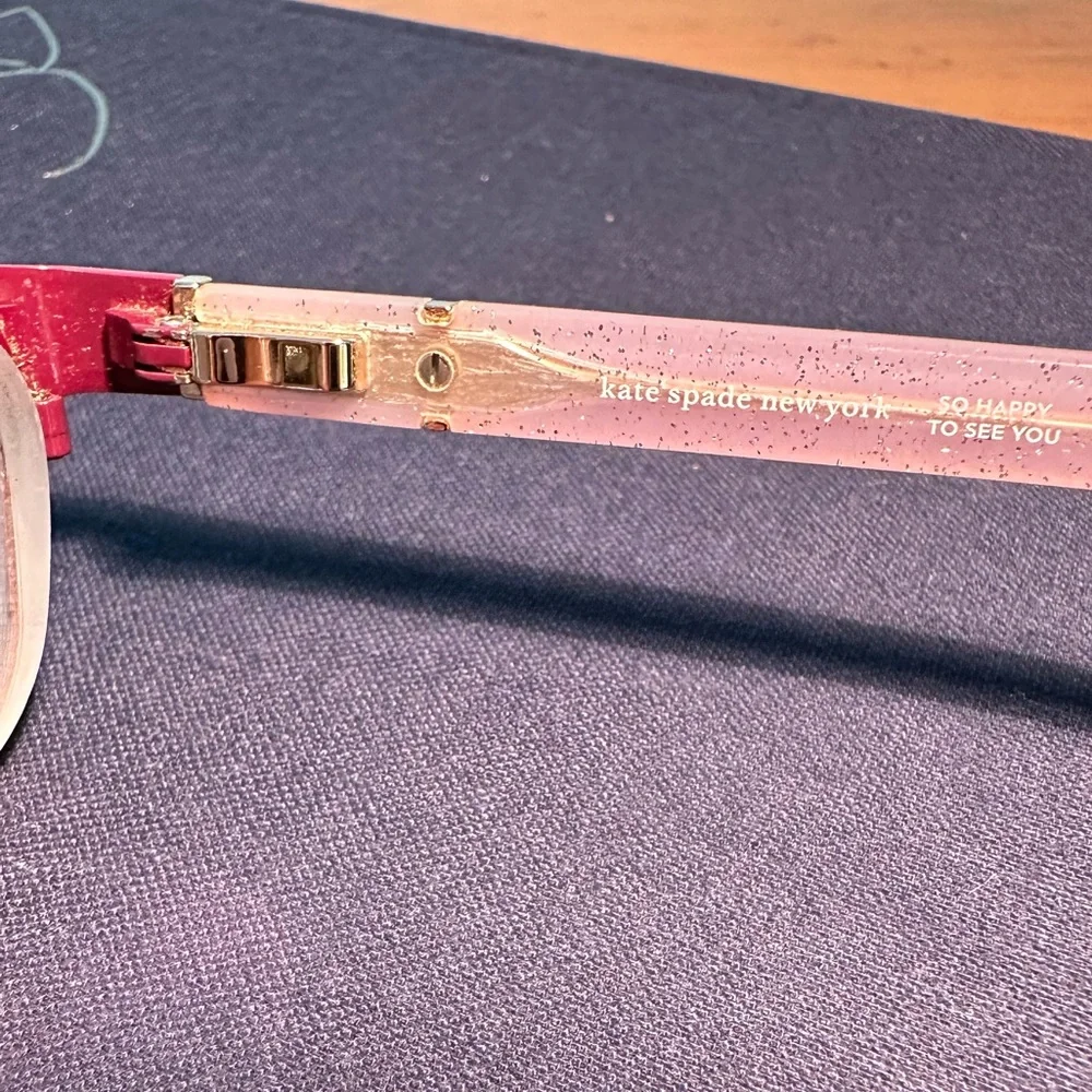 kate spade new york Pink Glitter Mulberry Eyeglasses JAYLA OW74 Size 50-17-135